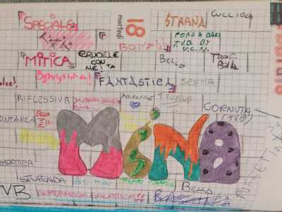 �La pagina che ricordo con pi� piacere � quella con su disegnato un muro in miniatura, sul quale ogni mio compagno aveva scritto un aggettivo che mi descriveva�, rammenta con gli occhi lucidi la 34enne Mina